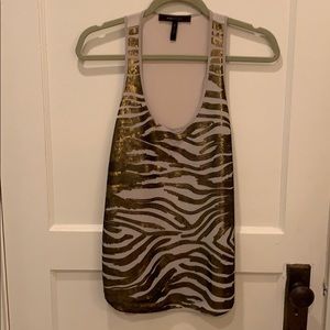BCBG Maxazria Sleeveless sequin top
